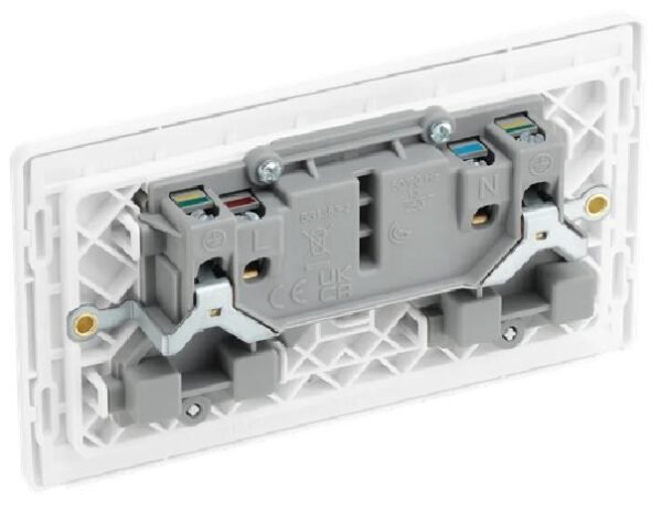 PCDBS22W BG Double Switched Single Pole Socket Outlet – image 3